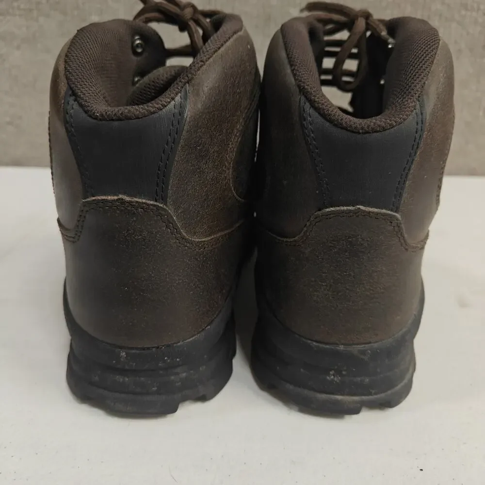 Wolverine Men's Size 8.5 Brown Leather Safety Work Hunting Boots Mid-Calf